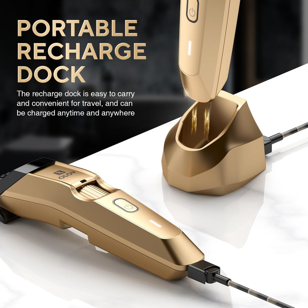 Ergonomic grip and sleek gold body for comfort during trims