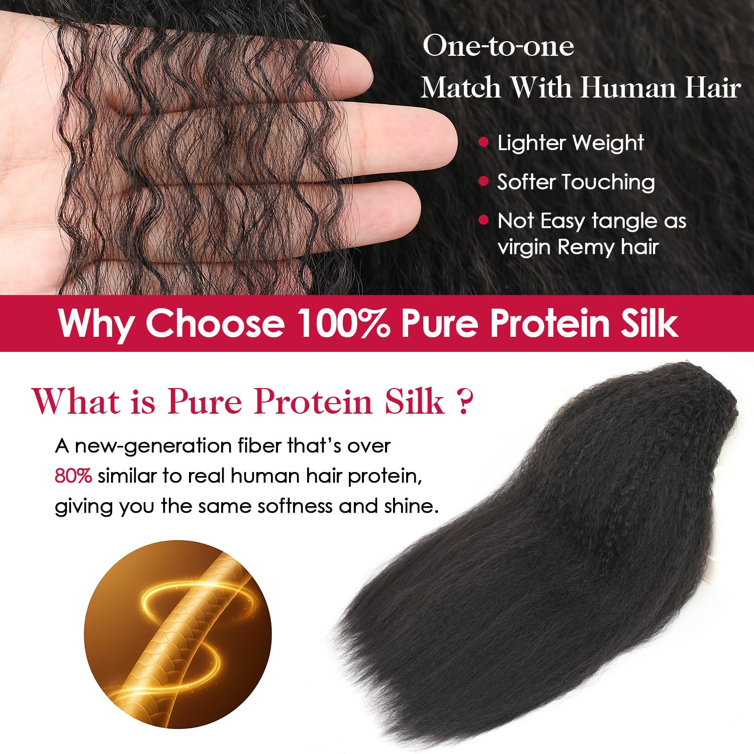 OLQZJZJ protein-fiber texture close-up highlights soft feel and realistic shine