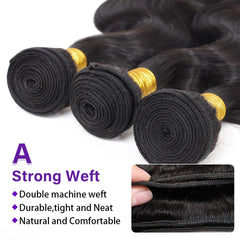 Olsmkis Brazilian 20-inch body wave bundles offering long, voluminous style