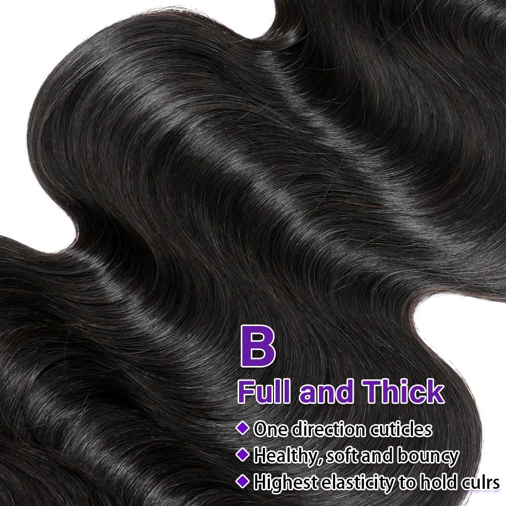Olsmkis Brazilian 22-inch body wave bundles with dramatic length and texture