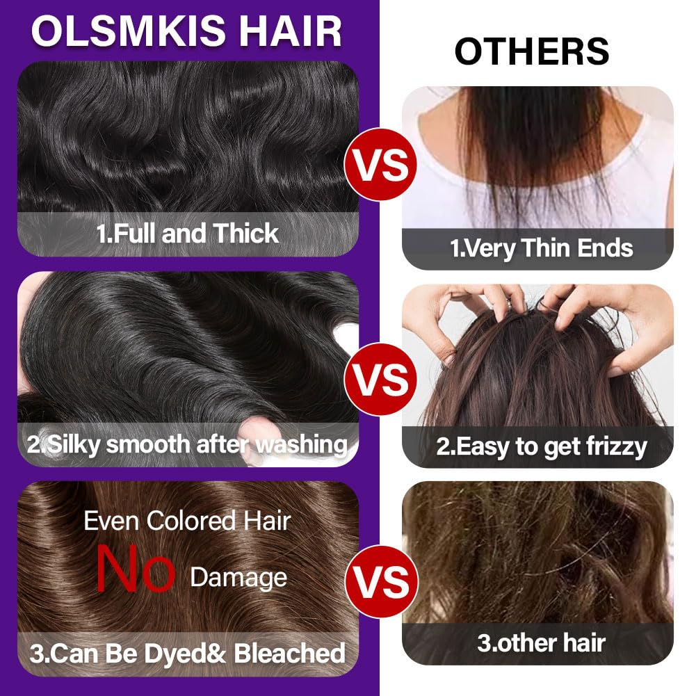 Olsmkis double weft close-up showing durability and reduced shedding