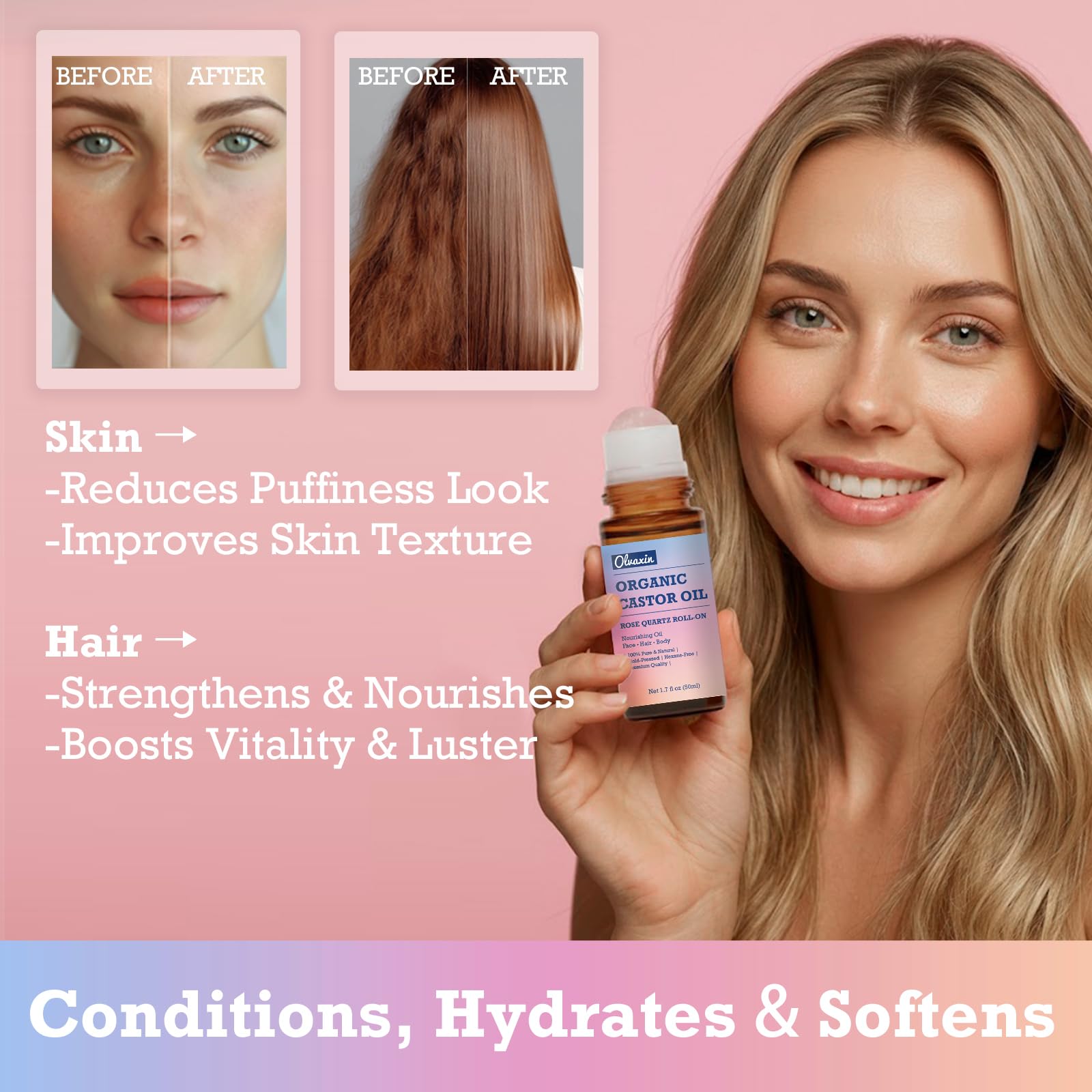 Cold-pressed hexane-free Olvaxin castor oil