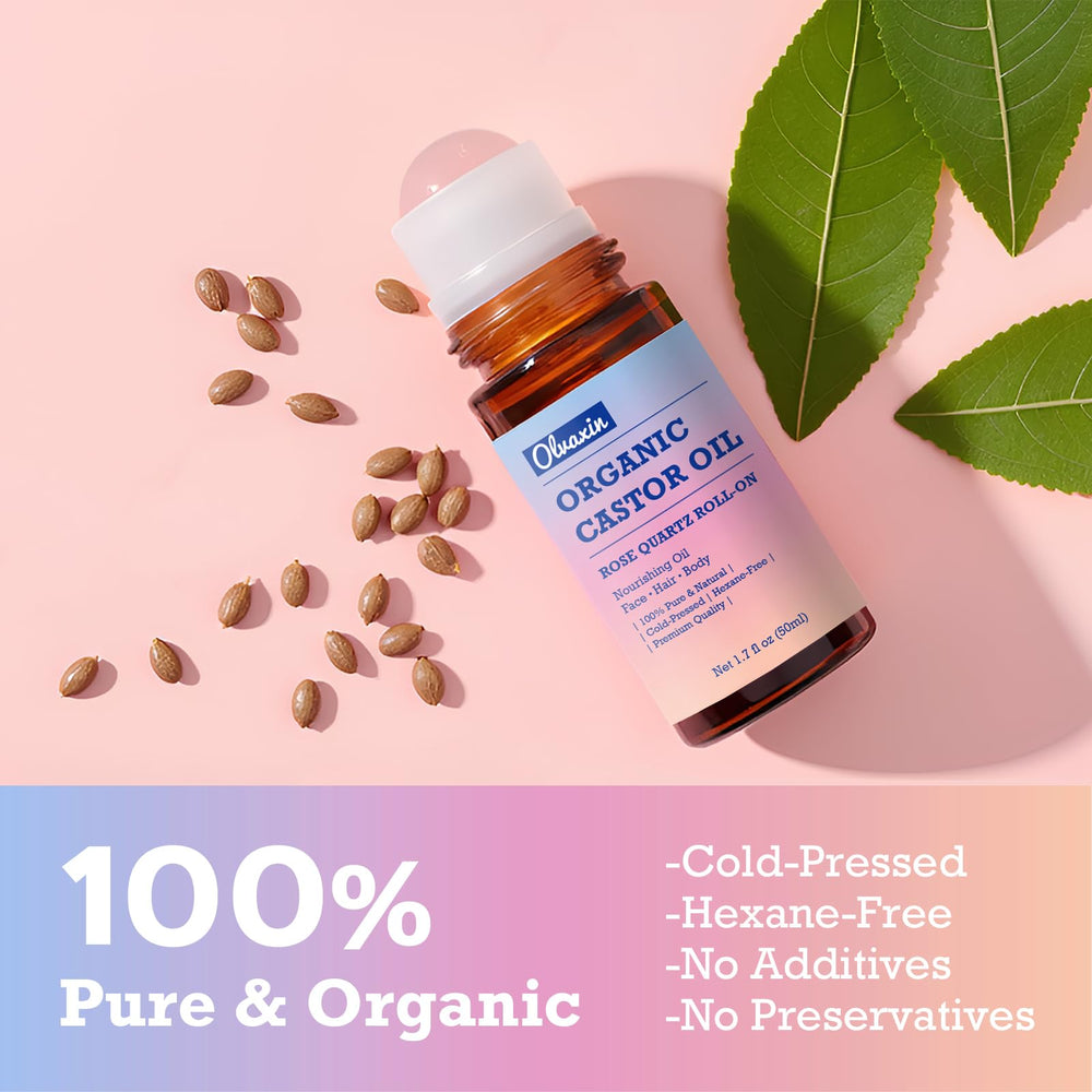 Two-pack Olvaxin organic castor oil for versatile care