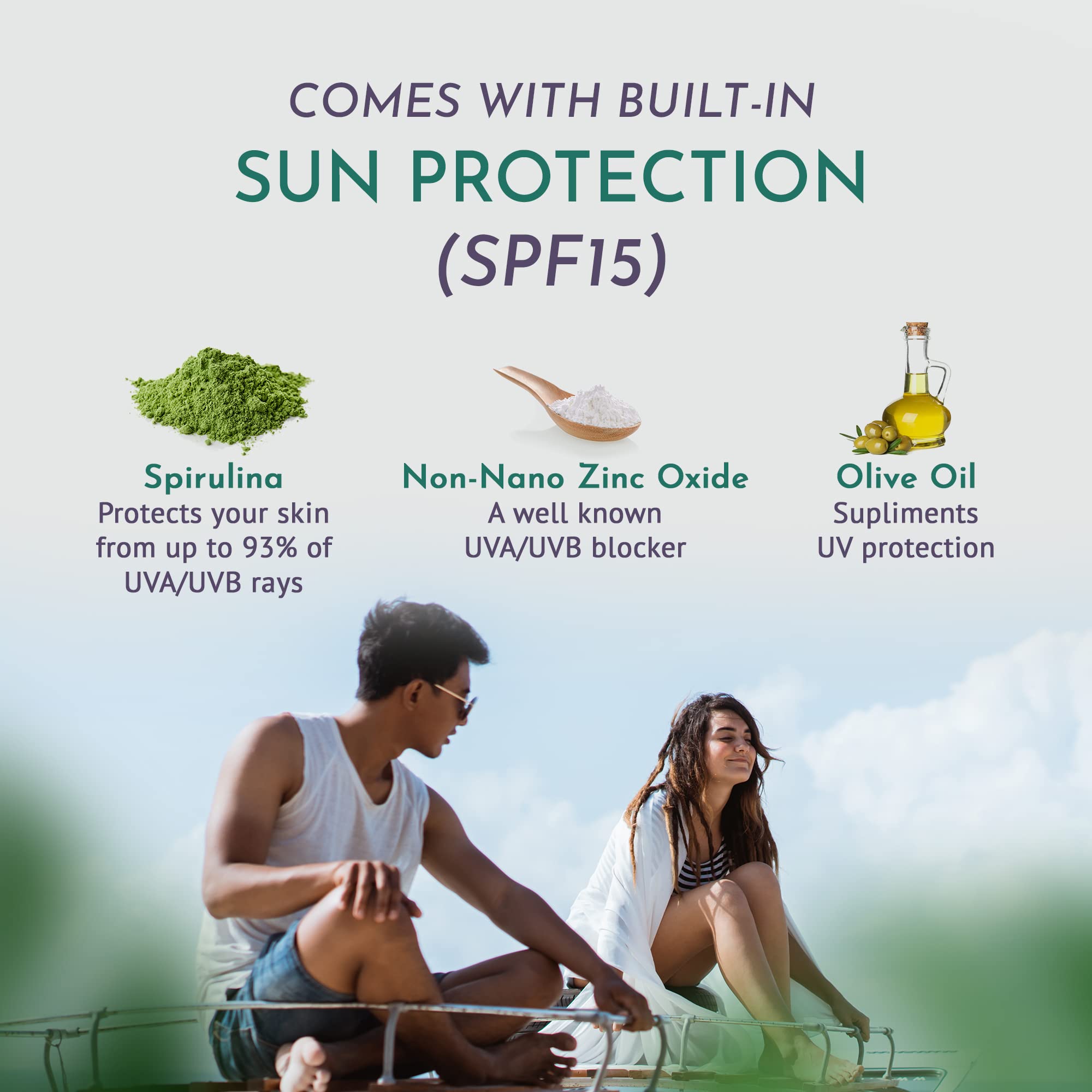 OM Botanical organic botanicals ingredients close view signaling purity