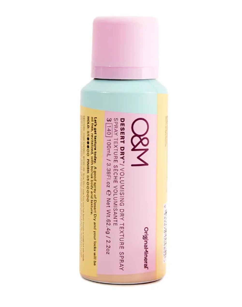 O&M Desert Dry texture spray bottle for instant volume and oil absorption for refreshed hair