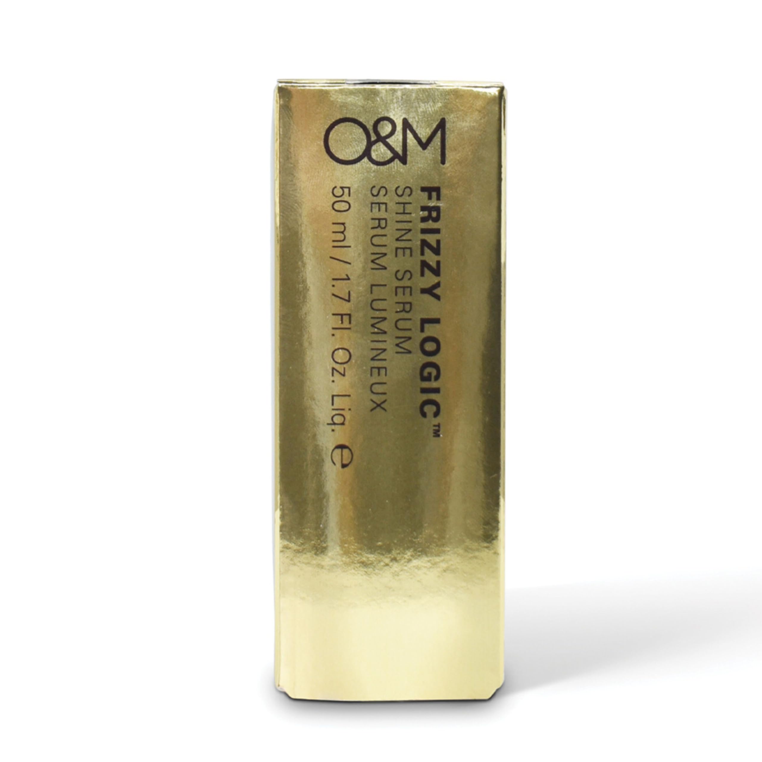 Travel-friendly 50ml O&M Frizzy Logic Serum for on-the-go styling