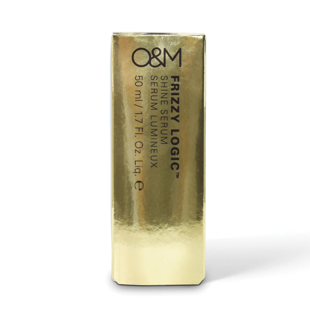 Travel-friendly 50ml O&M Frizzy Logic Serum for on-the-go styling