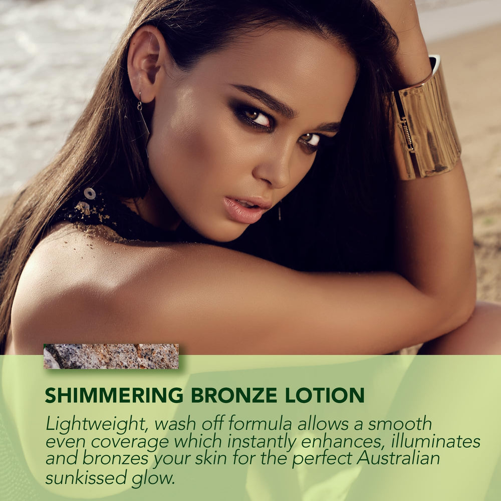 Skin glow after blending Om She Aromatherapy Golden Lotion for a bronze finish.