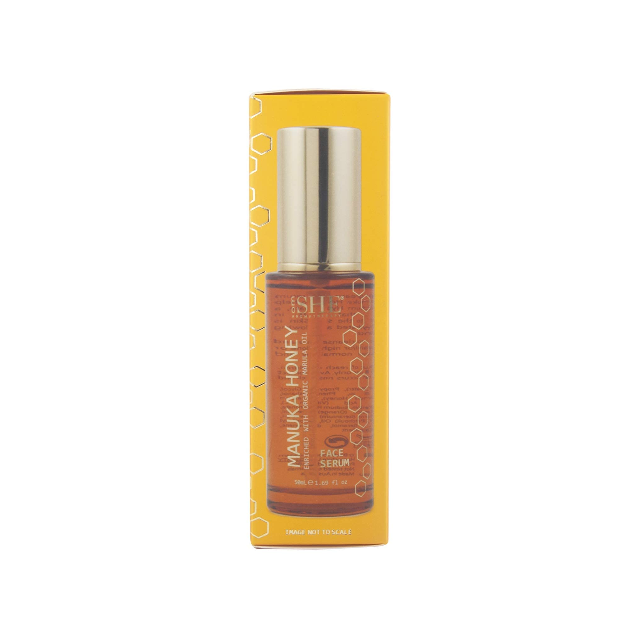 Om SHE serum gel texture close-up revealing lightweight hydration