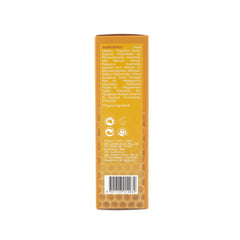 Om SHE vitamin C and E ingredients banner emphasizing brightening and protection