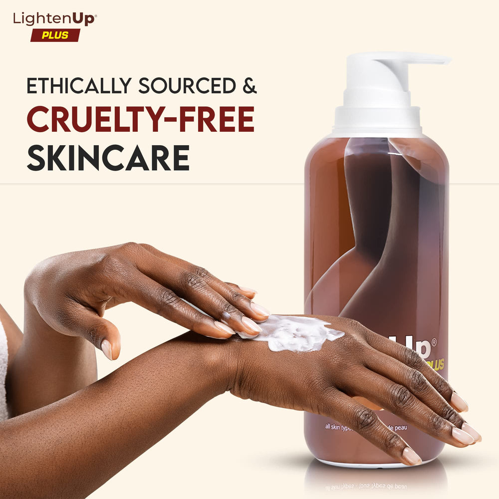 OMIC Lighten-Up shea butter detail emphasizing rich hydration for dry skin