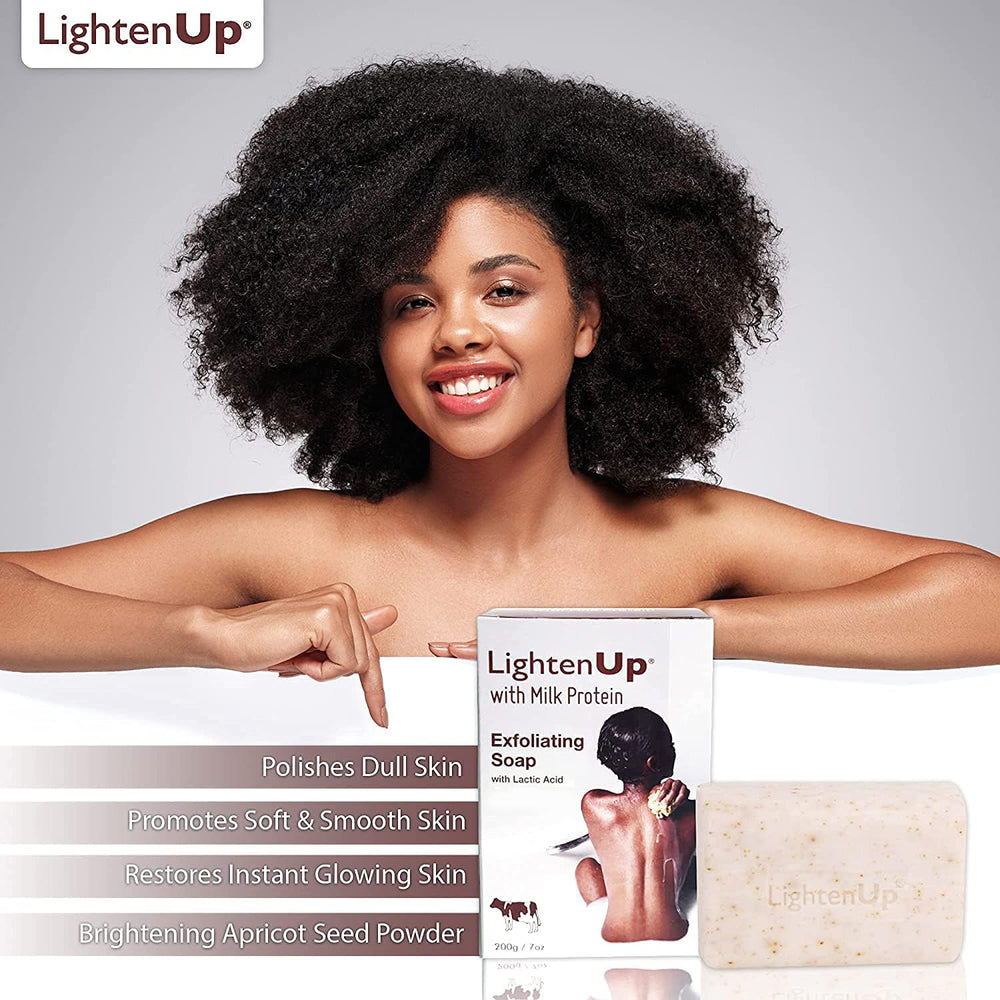 OMIC Lighten-Up knees and elbows close-up for smoother skin