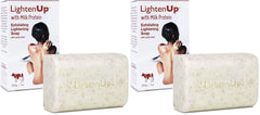 OMIC Lighten-Up lactic acid soap pack 2 front view for a brightening routine