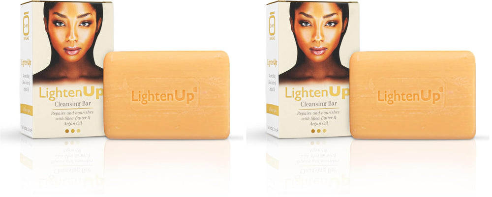 OMIC Lighten-Up two-pack packaging for convenient daily cleansing