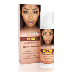 OMIC Lighten-Up Plus Brightening Gel bottle with pump for easy night application and even skin tone.
