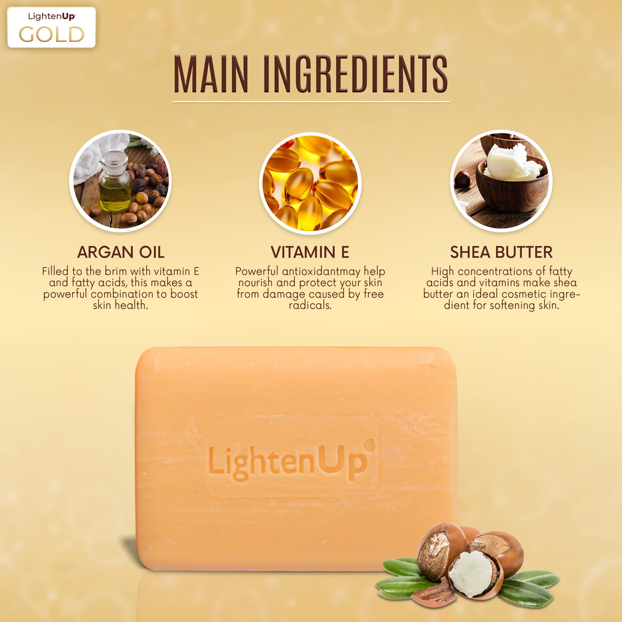 OMIC Lighten-Up shea butter ingredient highlighted for deep moisture