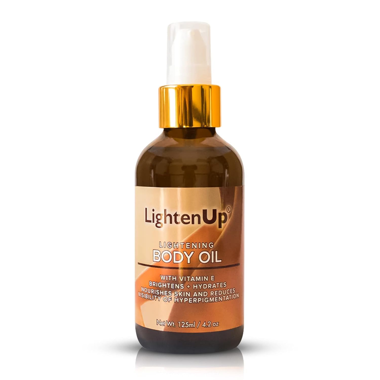 OMIC Lighten-Up bottle front label hints hydration and brightening potential.