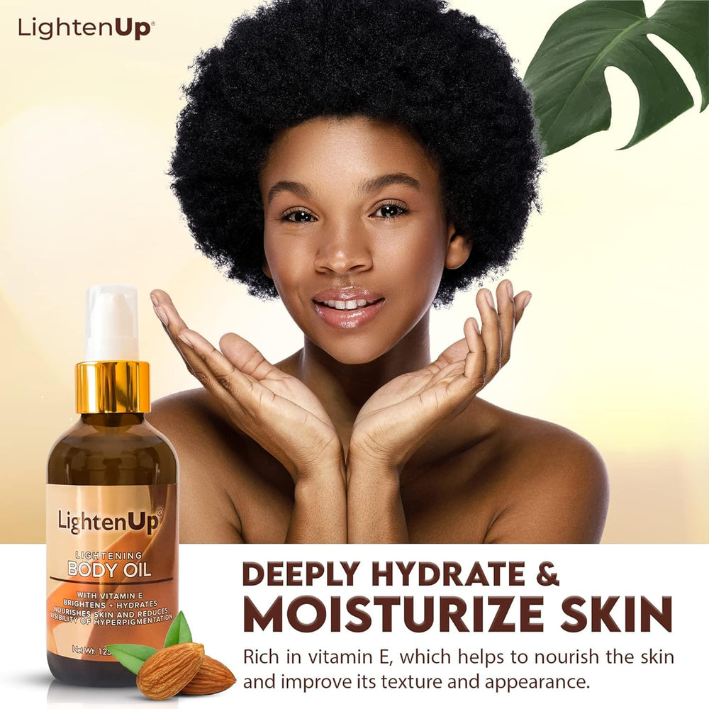 OMIC Lighten-Up ingredients highlight shea butter and almond oil.