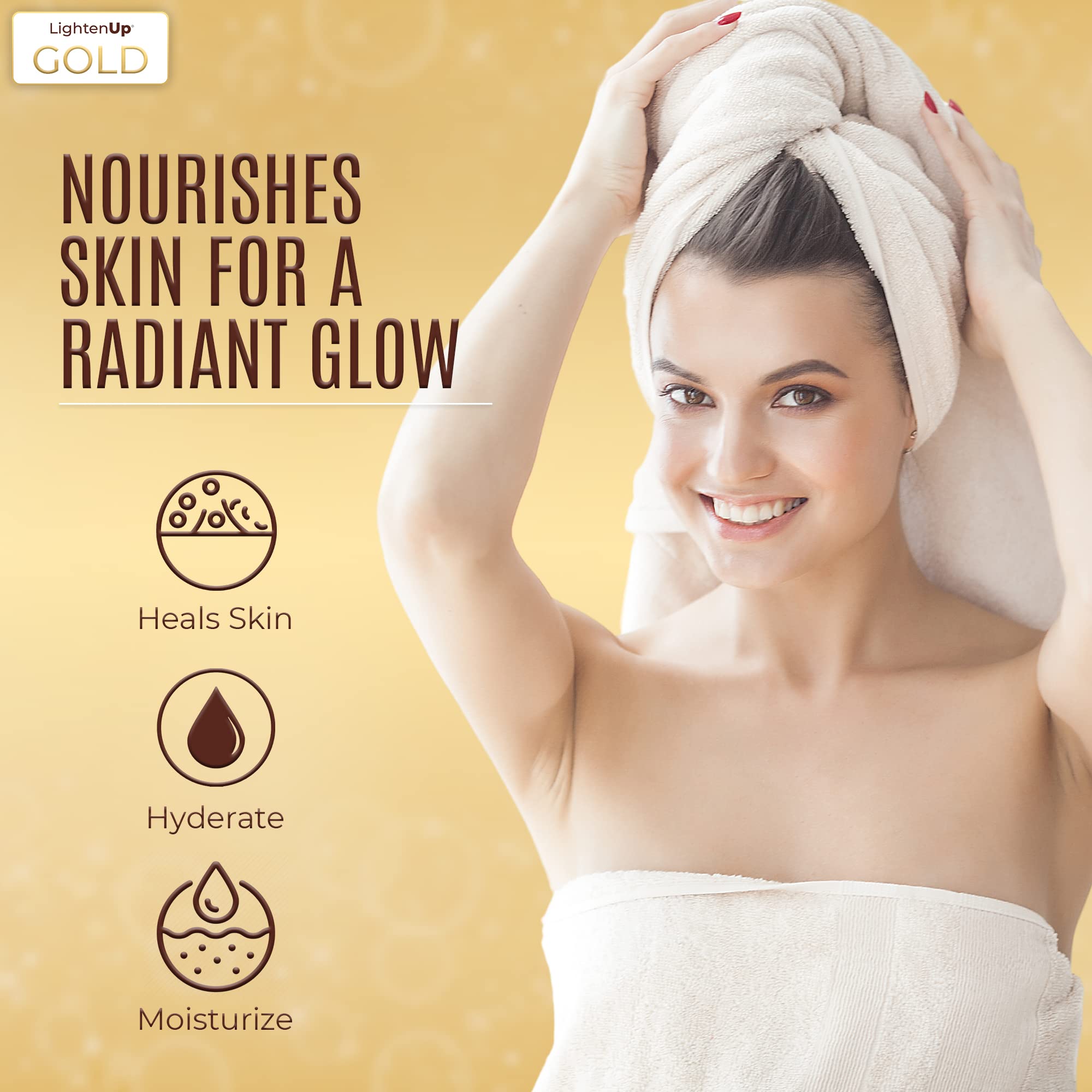 OMIC LightenUp foaming wash in shower for daily cleansing.
