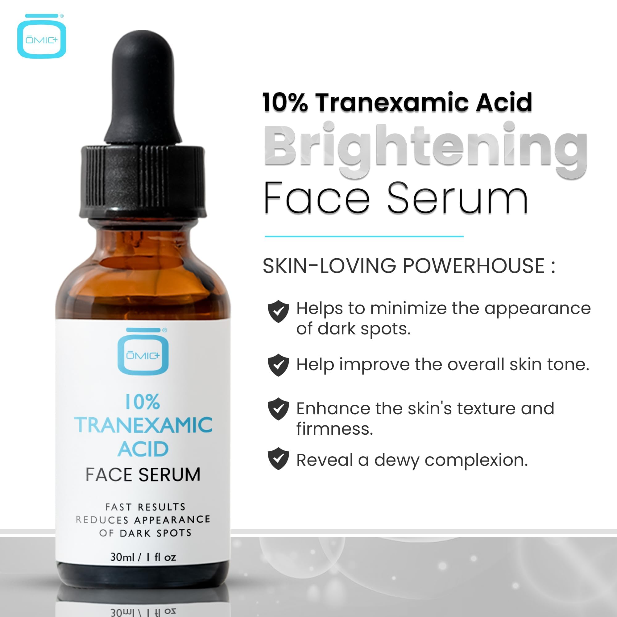 Finished skin glow after application suggests renewed texture and radiance.