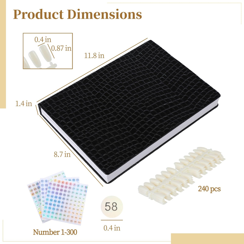 OMISTAR 216 nail tips 240 false tips neatly organized for quick color matching.
