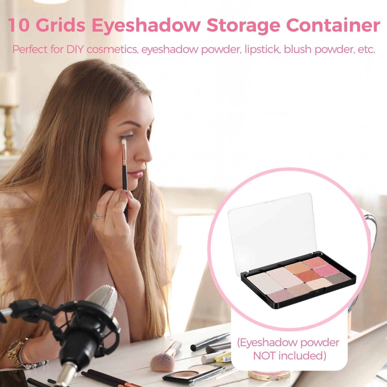 OMISTAR adsorptive tray keeps cosmetics securely in place during transport.