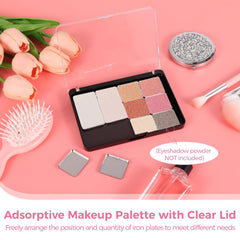 OMISTAR travel-size palette with clear lid, ideal for on-the-go touch-ups.