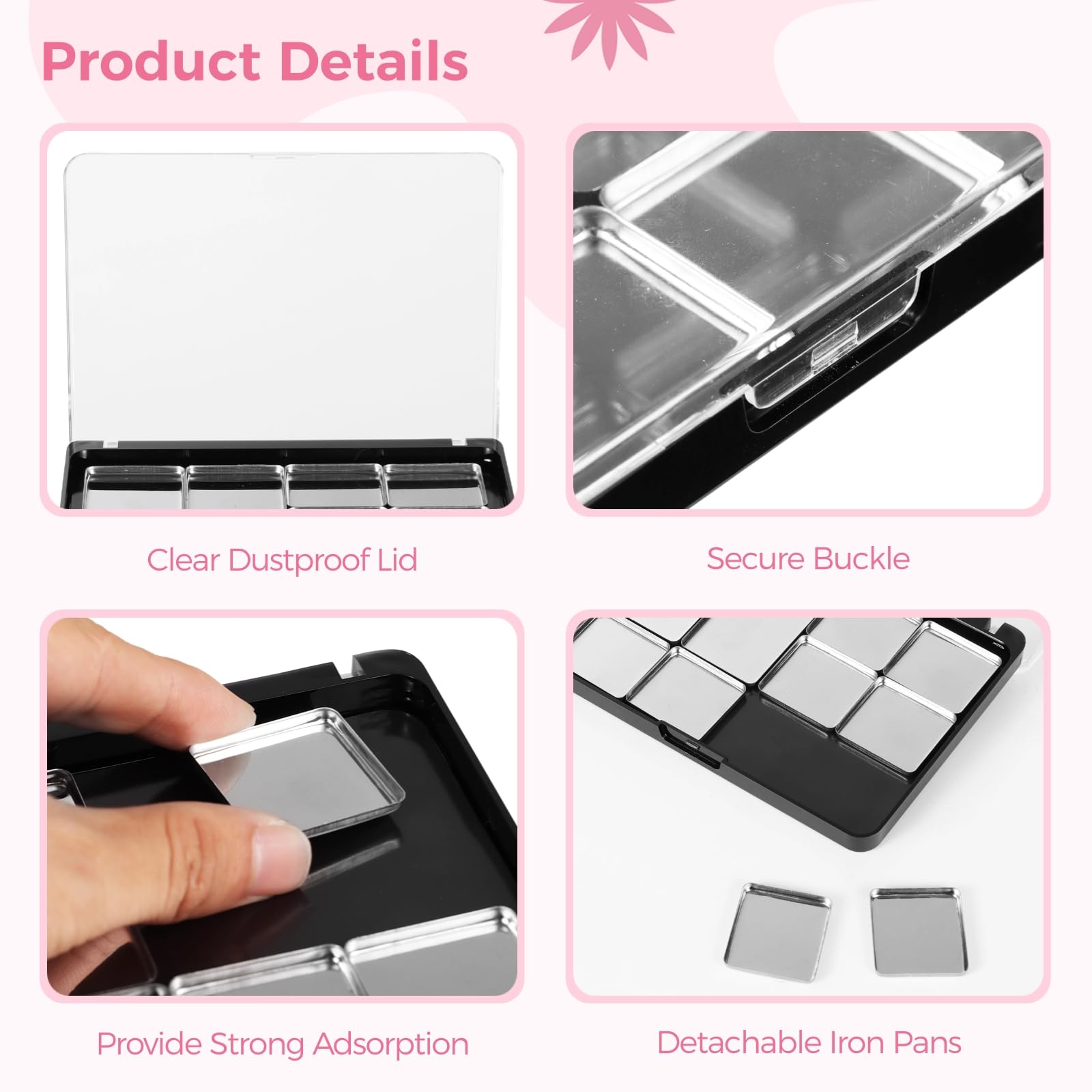 OMISTAR versatile storage for eyeshadows, lipstick, blush and more.