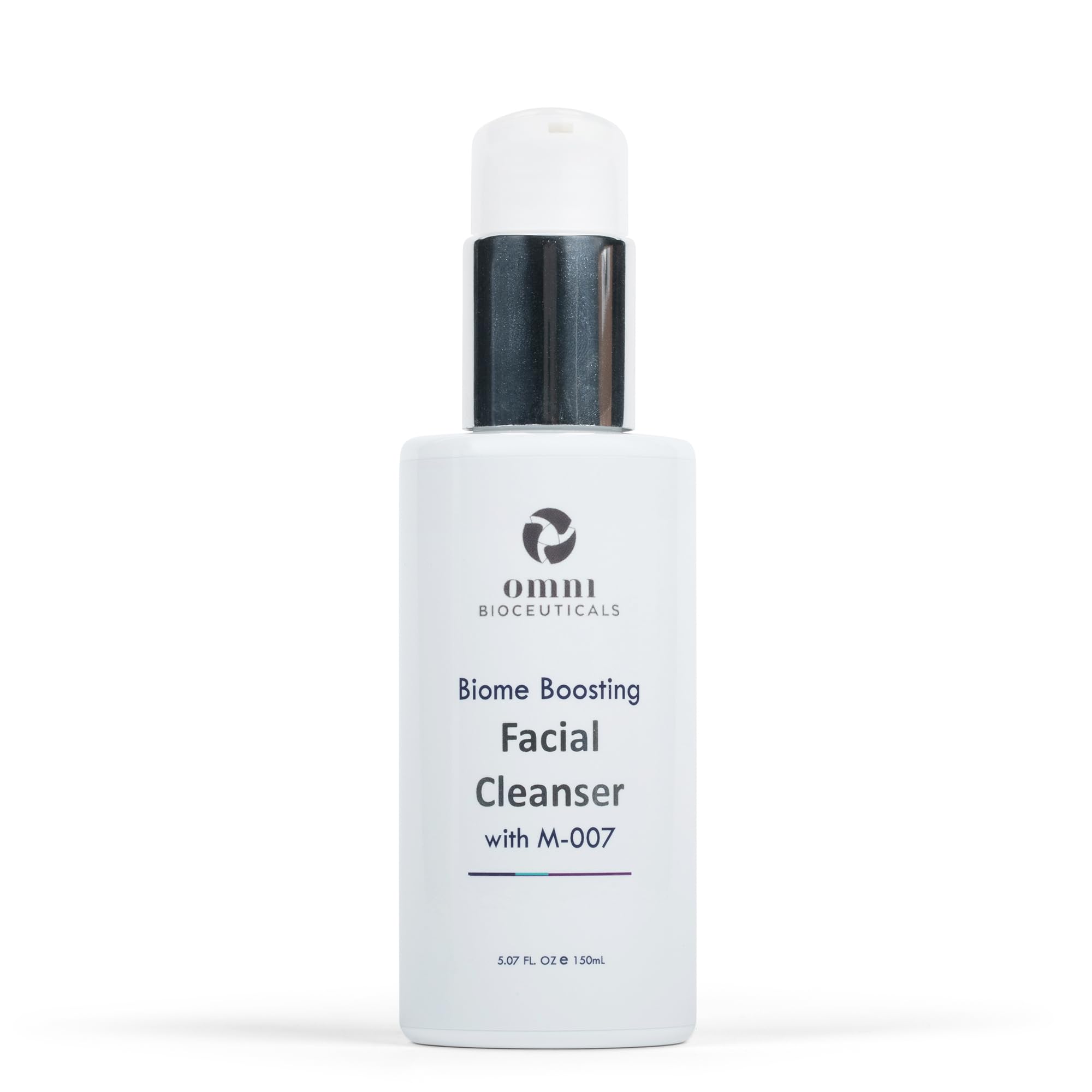 Omni Bioceuticals Biome Boosting Cleanser bottle close-up for hydration balance.