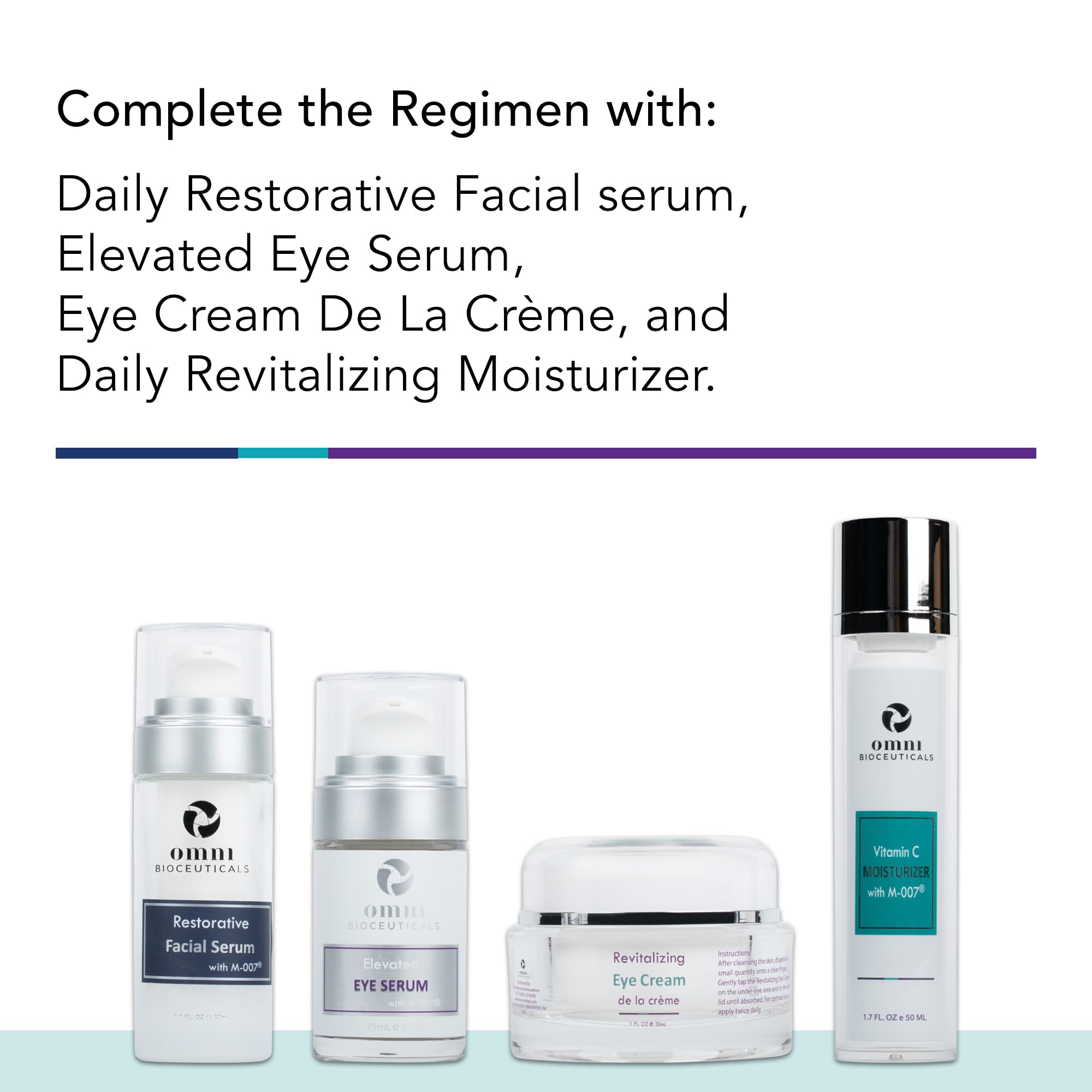 Omni Bioceuticals Cleanser in hand applying lather during skincare routine.