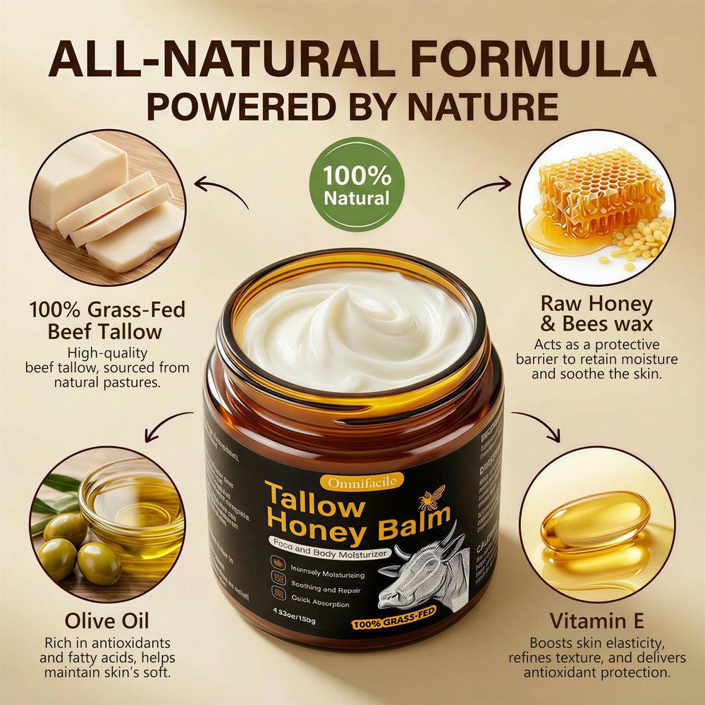 Omnifacile Organic grass-fed beef tallow ingredient highlights skin-friendly lipids
