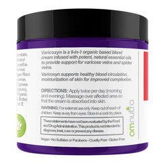 Application of OmNutra Horse Chestnut Cream showing fast-absorbing texture on ankles.