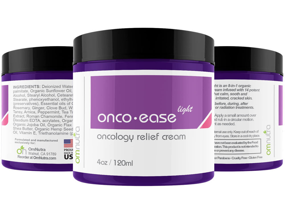 Cotton-glove application with OmNutra OncoEase cream for gentle relief