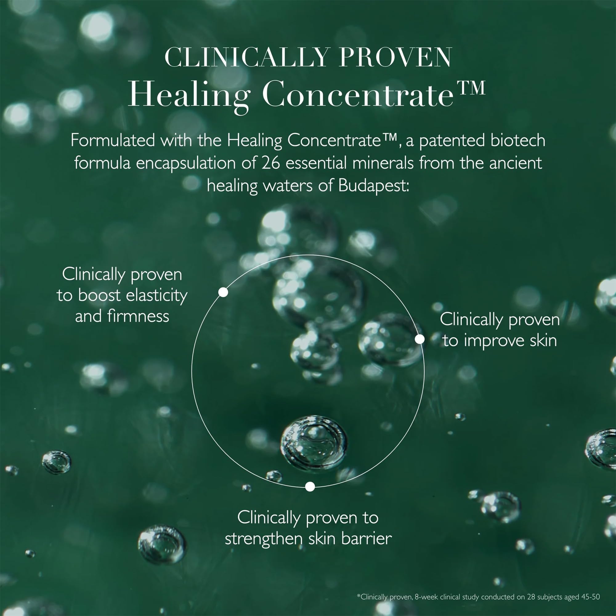 Omorovicza Blue Diamond ingredient visual showing squalane and vitamin C