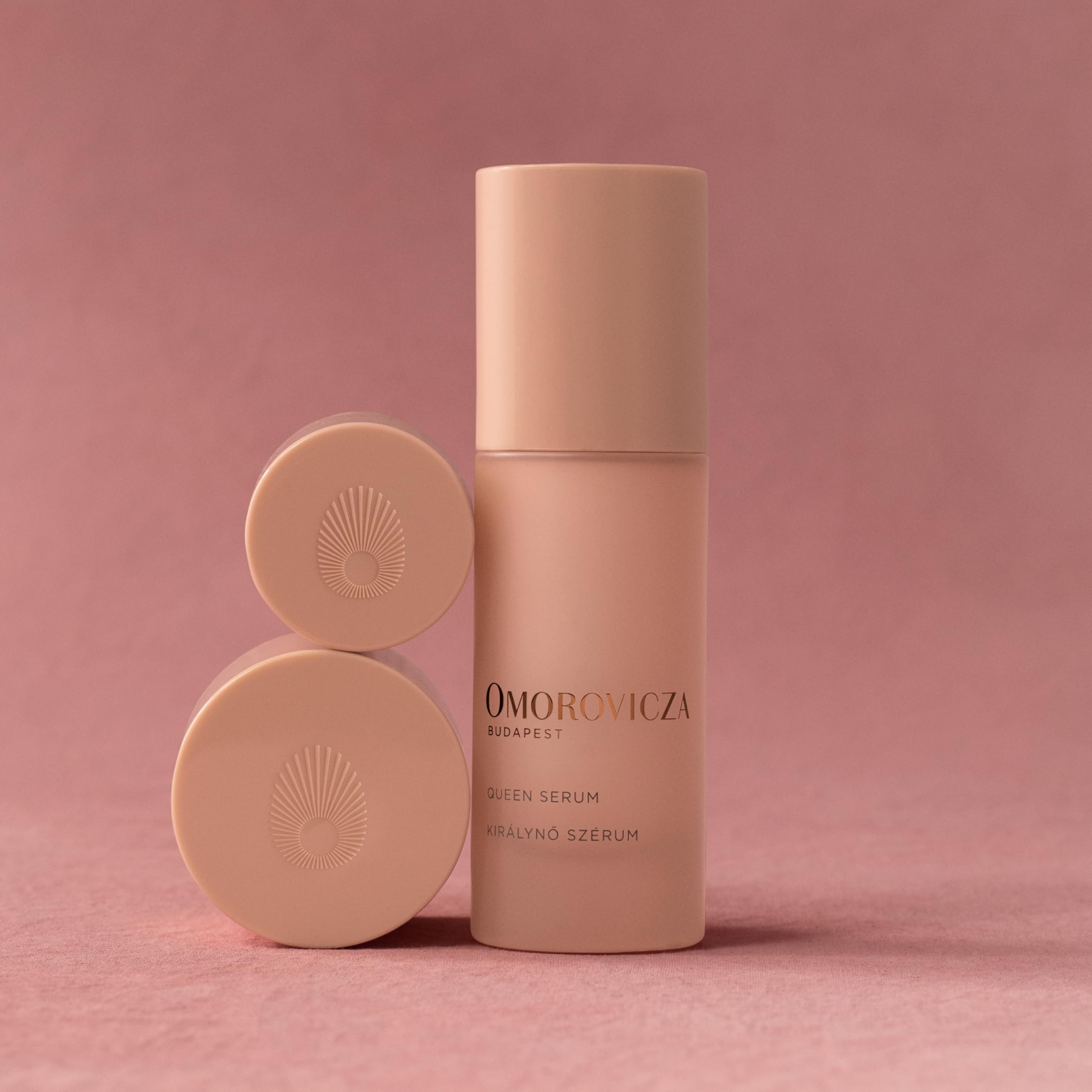 Omorovicza Queen Serum texture swatch shows silky, easy-to-apply formula