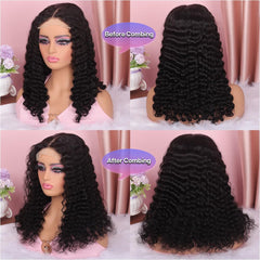 omswet 5x5 hd lace closure detail with invisible knots for natural part.