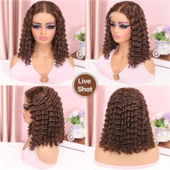 Omswet Curly BOB wig deep wave texture with vibrant movement