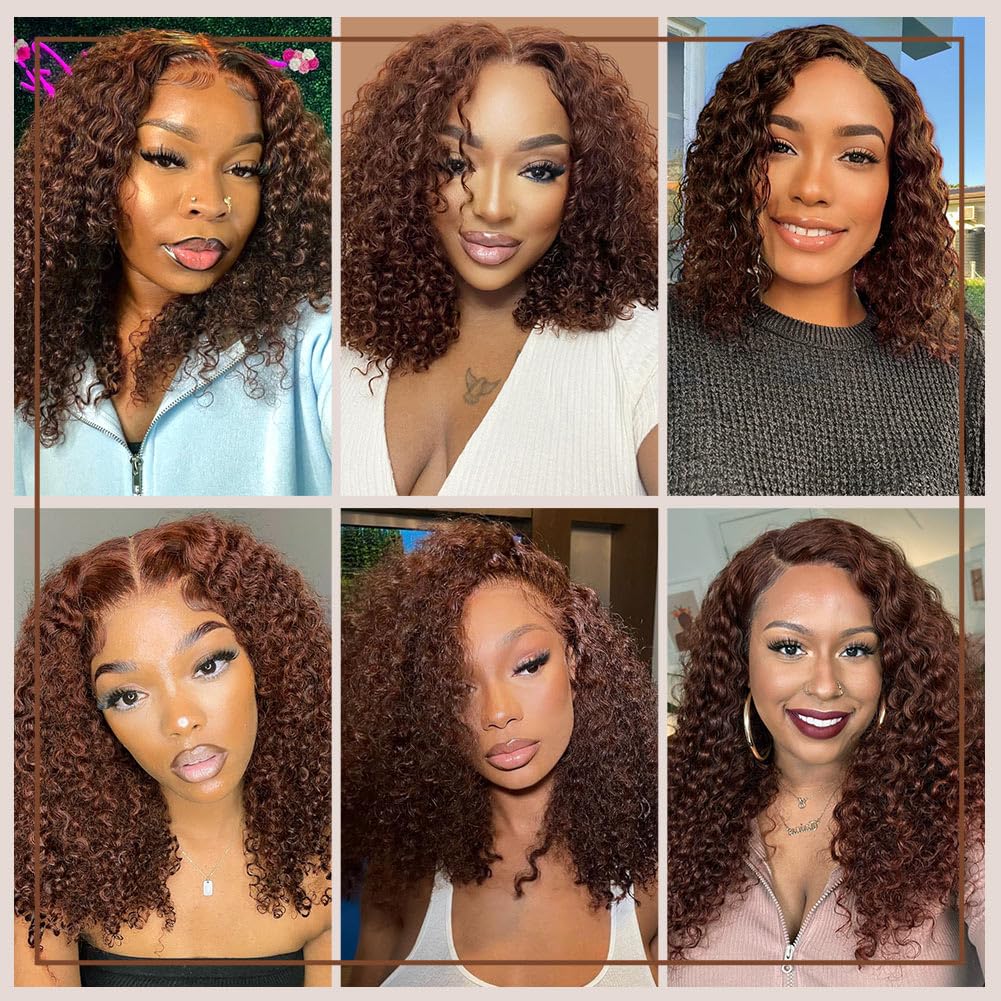 Omswet Curly BOB wig natural hairline and ready-to-wear packaging