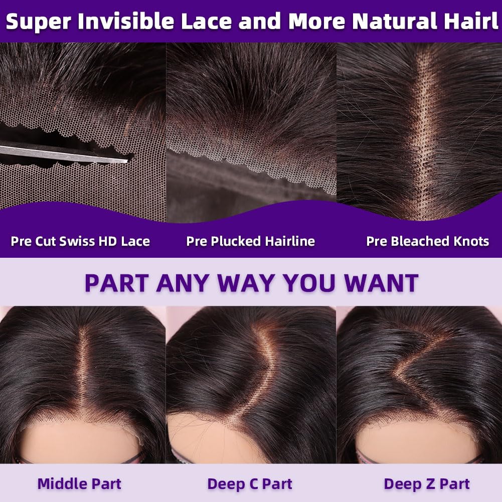 Omswet Wear and Go Bob Wig 10-inch length for versatile styling options.