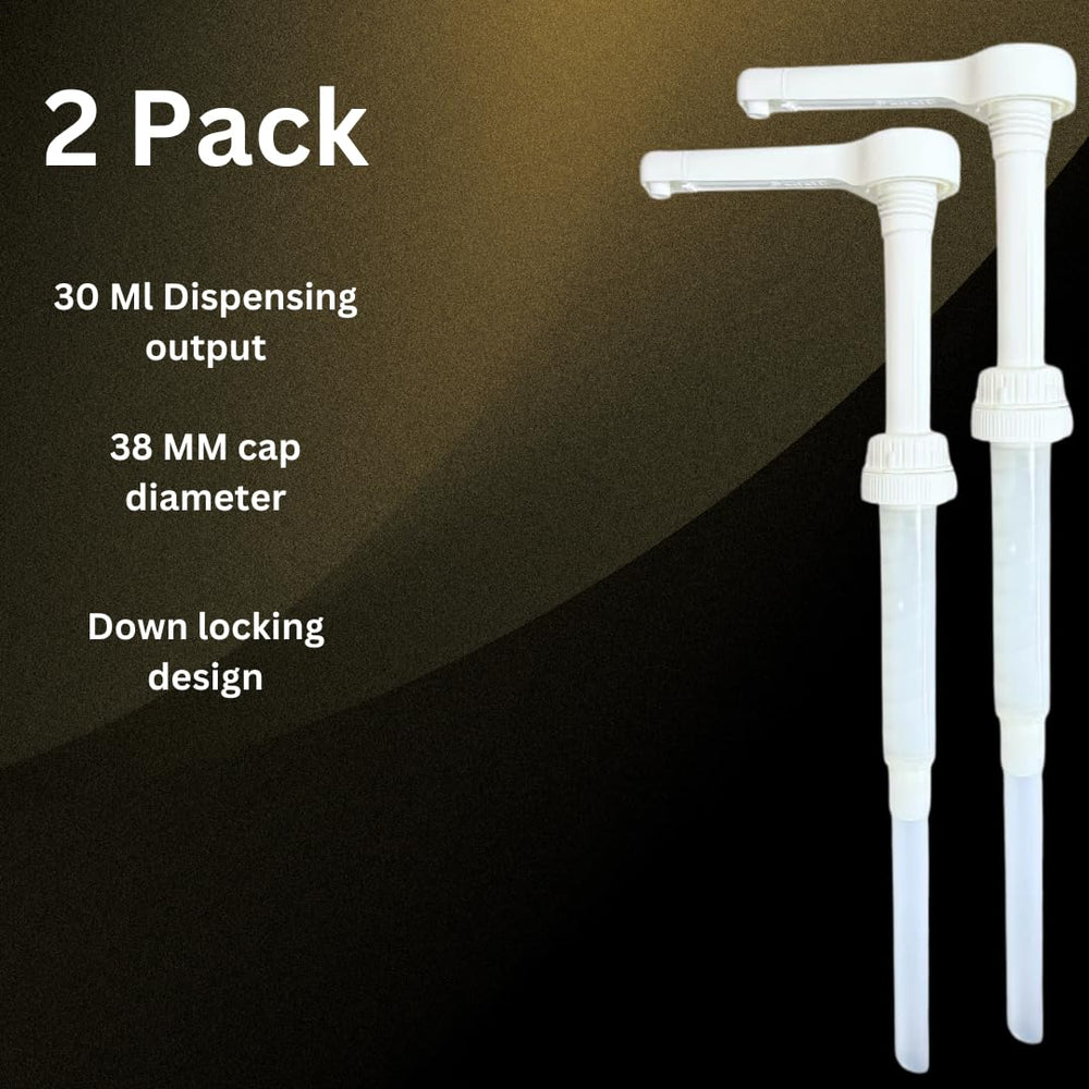 OMWAH pump demonstrates universal 38-400 neck compatibility with many bottles.
