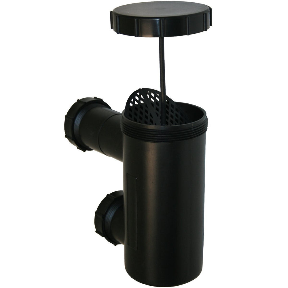 OMWAH grooved pipe keeps the mesh-trap in place for smooth flow