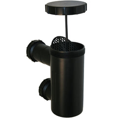 OMWAH grooved pipe keeps the mesh-trap in place for smooth flow