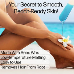 OMWAH hard wax beads face body armpit demonstrates all-area waxing versatility