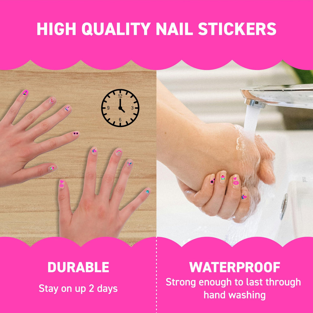 Omy unicorn nail stickers ideal for parties and gifts with magical designs.