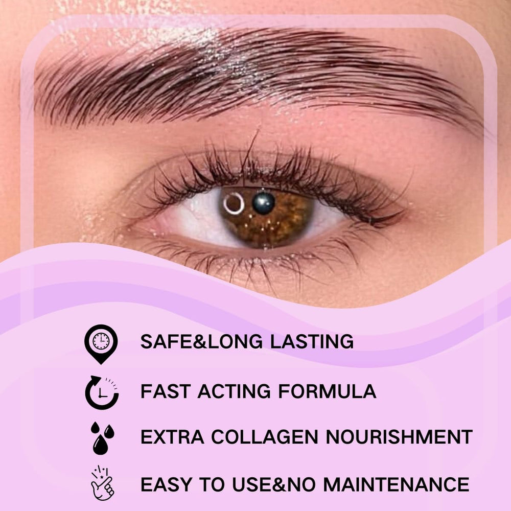 Omysda lash lift serum bottle highlights nourishing formula.