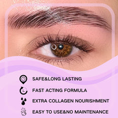 Omysda lash lift serum bottle highlights nourishing formula.