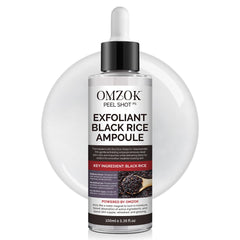 OMZOK Peel Shot Glow bottle pouring for gentle exfoliation and glow
