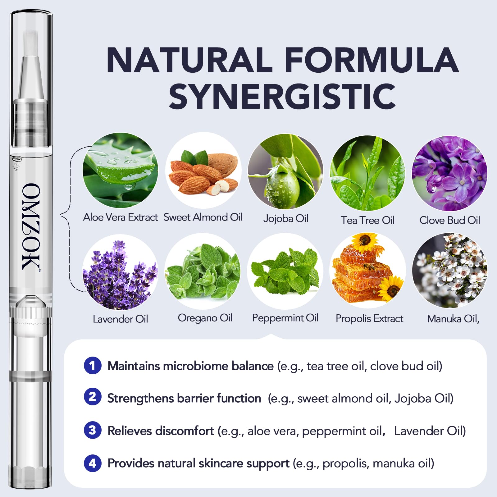 OMZOK root-level nail repair targets thick, discolored nails for renewal.