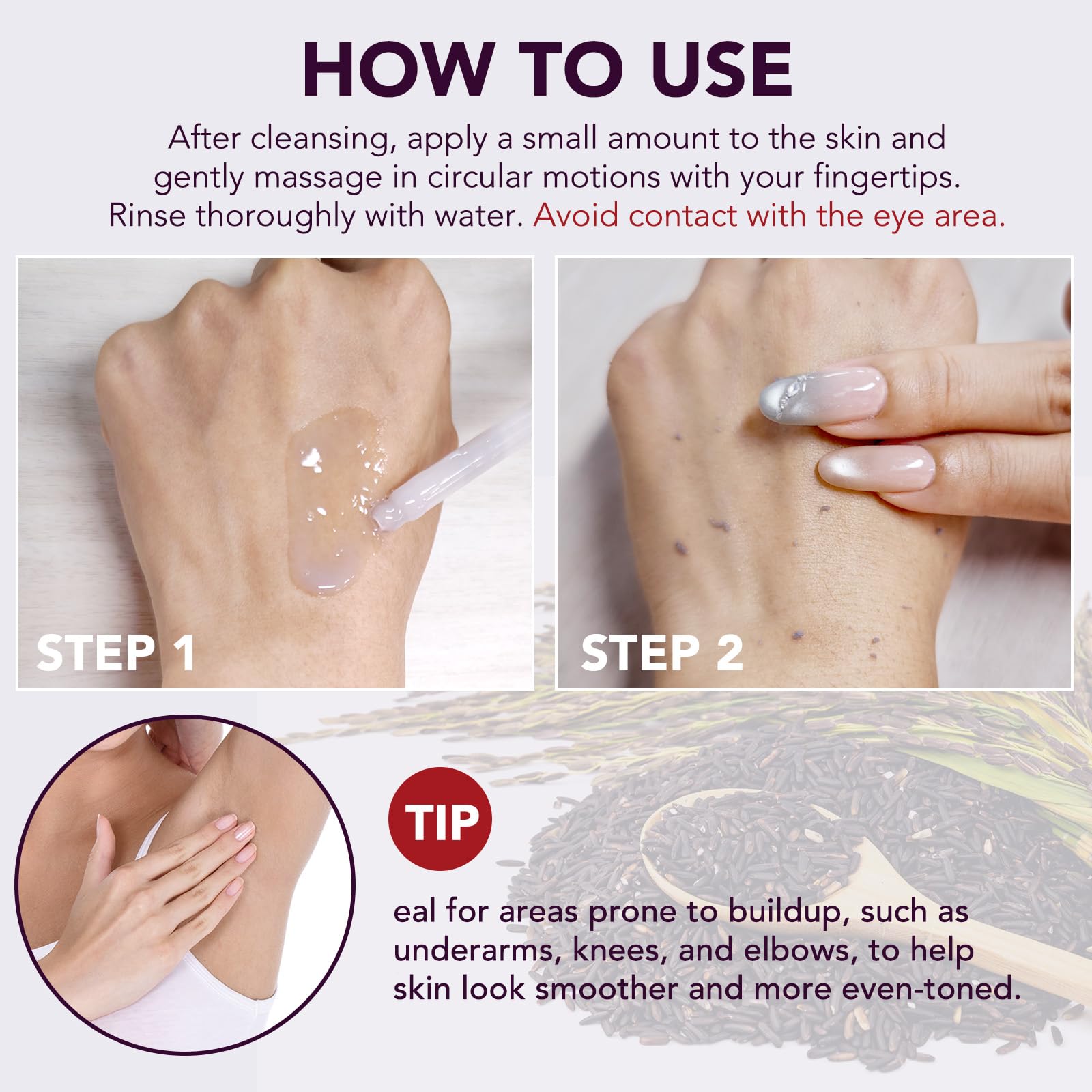 OMZOK Skincare routine shot, illustrating step-by-step use for radiance