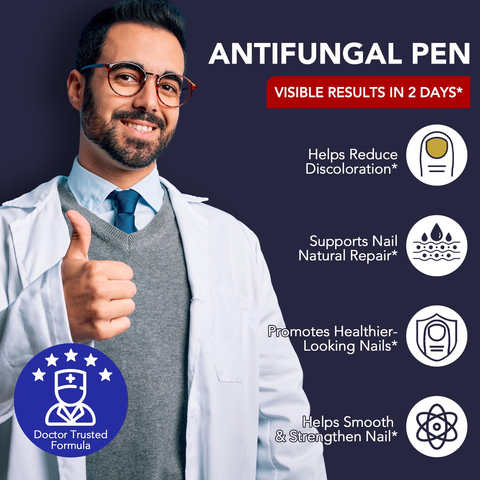 OMZOK toenail fungus pen no-drip technology dries invisibly after use.